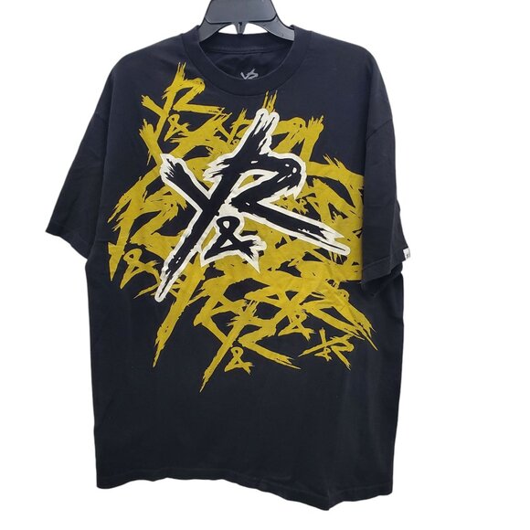 Young & Reckless Men's Black YR Scribble Logo Double Sided Graphic Tee Size‎ XL - Picture 1 of 5